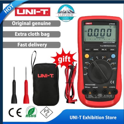 UNI-T UT61E High Reliability Digital Multimeter Meter PC Connect AC DC Voltage Relative Mode 22000 Counts Data Hold