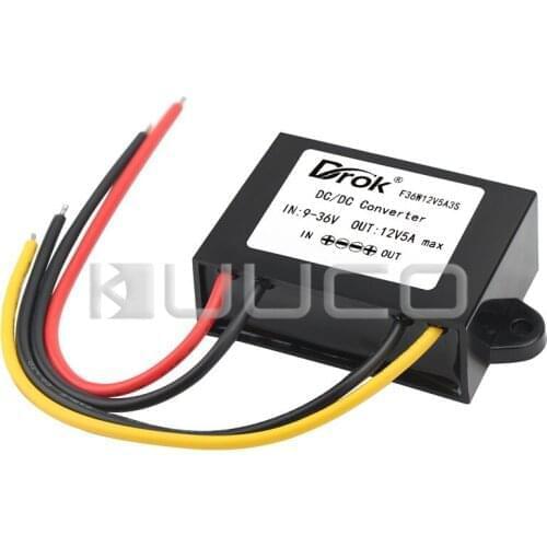 DC Boost Buck Converter DC 9V~36V (12V) to 12V 5A Power Supply Module 60W Voltage Regulator/Power Adapter/Stabilizer/Driver