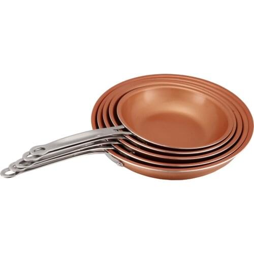 For Brass pot+ceramic non-stick pan+Milk &soup pot+Frying Pans Skillets Pan 22/24/26/28cm Non-stick Pans Cooking Tools using