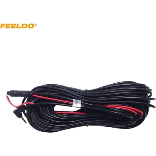 FEELDO 1PC 15m 2.5mm TRRS Jack Connector To 4Pin Video Extension Cable For Truck/Van Car DVR Camera Reverse Camera #1049