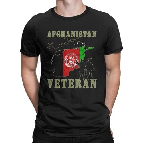 Afghanistan Veteran T-Shirt Men Operation Enduring Freedom Cotton Tee Shirt Round Collar Short Sleeve T Shirt Clothing Plus Size