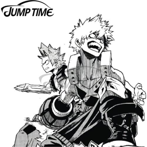 JumpTime 13 x 11.2cm Bakugo and Kirishima Kiribaku Windows Waterproof Decoration Motorcycle Trunk Personality RV Car Stickers