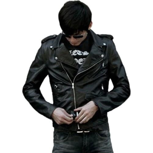 COLDKER Mens PU Leather Jacket new For Male Fitness Fashion Male Suede Jacket chaqueta cuero Casual Coat Clothing for men