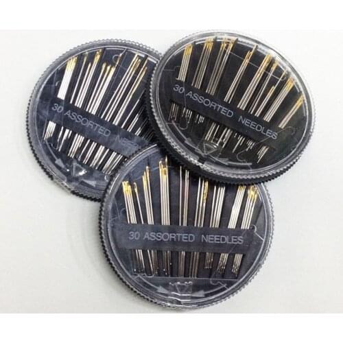 Hot Selling 1 Box Of 30pcs Assorted Hand Sewing Needles Embroidery Mending Craft Quilt Sew Case