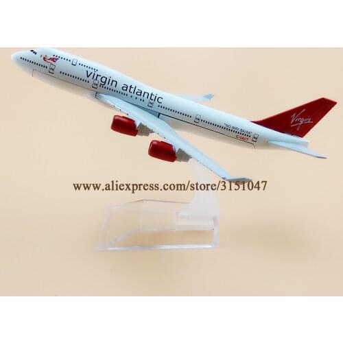16cm Air British Virgin Atlantic Boeing 747 B747 Airlines Plane Model Alloy Metal Diecast Model Airplane Aircraft Airways Gift