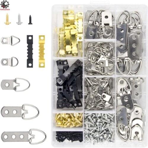 Picture Hanging Kit 500PCS Heavy Duty Assorted Picture Hangers with Screws for Picture Hanging Wall Mounting frame hanger