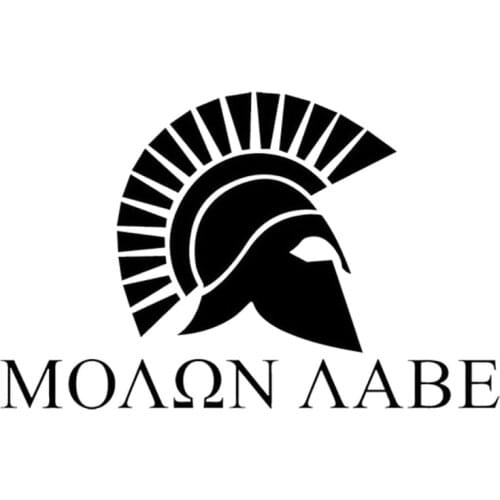 15cm*9.6cm Spartan Helmet Gun Spartan Helmet 2nd Amendment Car Sticker Black/Silver S3-4761