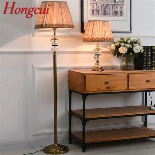 Hongcui Floor Lamps Contemporary LED Luxury Design Crystal Light Decorative For Home