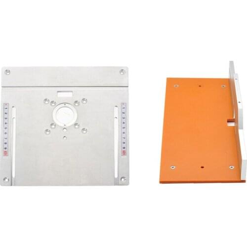 Table Insert Plate Electric Wood Milling Flip Board With Miter Gauge Guide Table Saw Woodworking Workbench