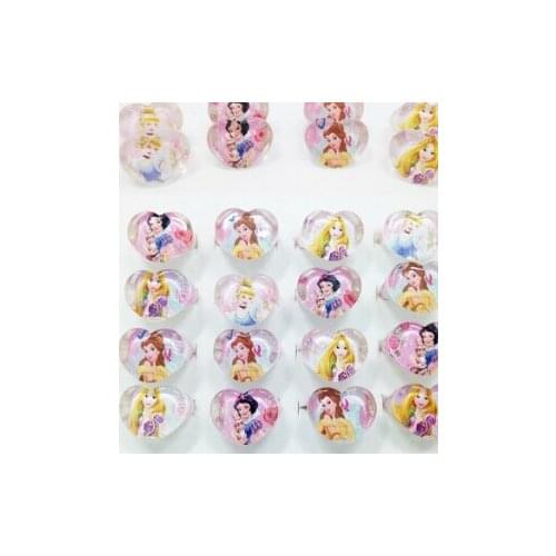 New 500 pcs Popular Cartoon Mix princess Jewelry Acrylic Ring Children Cute Ring For Kid Gift Free Shipping k8