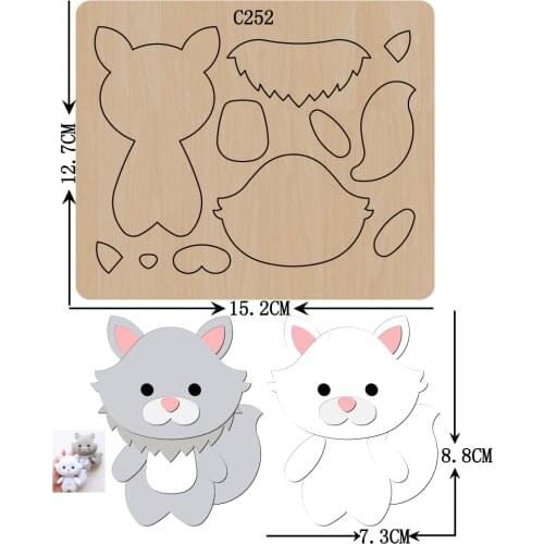 New Cat Wooden die Scrapbooking C-252 Cutting Dies