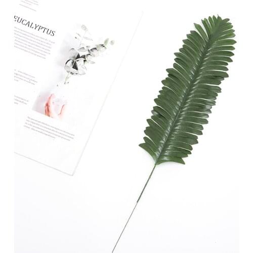 10PCS Plastic Artificial Leaves Decorative Folium Cycas Fake Leaves Artificial Plant