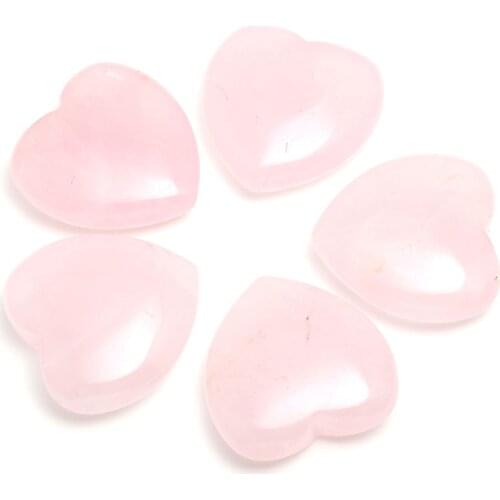 Heart-shaped Natural Rose Quartzs Pendants Charms 40x40 45x45mm Pick Size for Making DIY Jewelry Necklace Bracelet Accessories