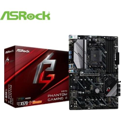 Full NEW ASROCK/ASRock Technology X570 Phantom Gaming 4 Computer Overclocking Motherboard Supports AMD3600 3600X 3700X
