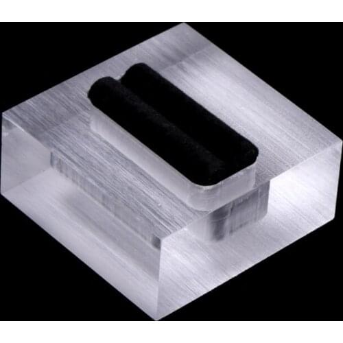 Clear Acrylic Ring Display Stand Jewelry Store Showcase Holder Storage Organizer