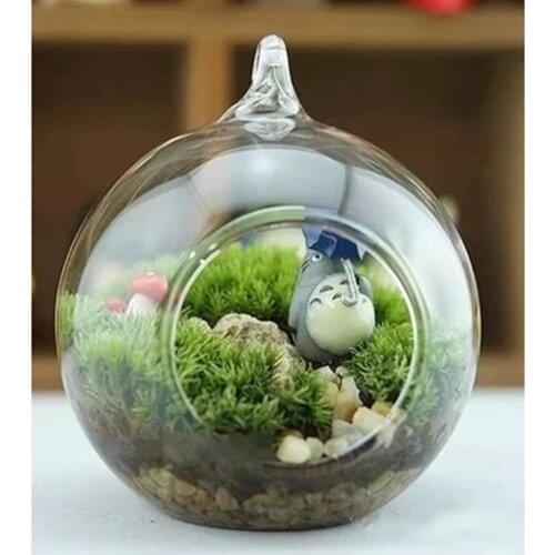 Nayachic 1Pc 6/8/10cm Hot Nice Clear Ball Glass Hanging Vase Bottle Terrarium Container Planter Table Decor