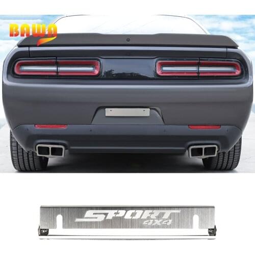 BAWA Stainless Steel License Plate Conversion Frame for Dodge Challenger 2014+ Car Exterior Accessories