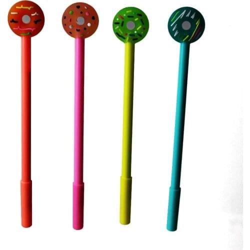 Creative Stationery Cute Affordable Donut Small Fresh Gel Pen Candy Color Refill Pen Office For School 2020