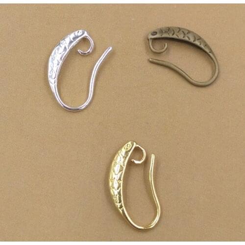 20pcs 20pcs 2019 NEW Copper Material Gold Silver 10*15mm Woman Ear Hook Earrings DIY Jewelry Making Accessories