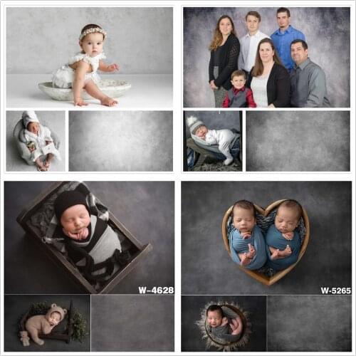 Gray Black Solid Texture Photography Backdrop Abstract Pure Color Newborn Baby Shower Birthday Photo Background Studio Portraits