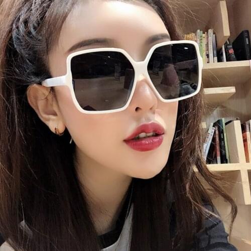 Retro oversized square sunglasses ladies luxury brand big frame ladies sunglasses black fashion gradient female glasses