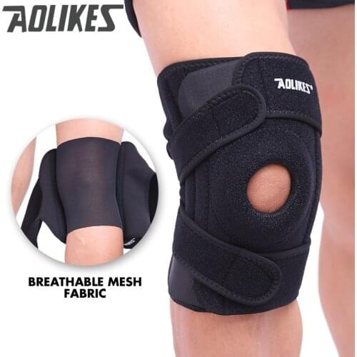Sports Knee Pads Four Springs Support EVA Breathable Brace Knee Protector Kneepad ginocchiere Fitness Gear Basketball Volleybal