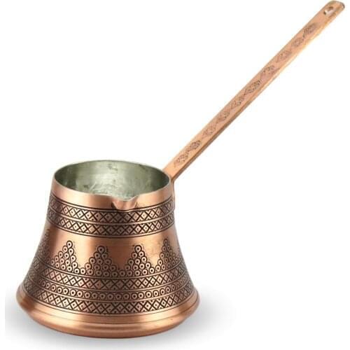 Grape Embossed Copper Coffee Pot 4 Cups Turkish Coffee (819)