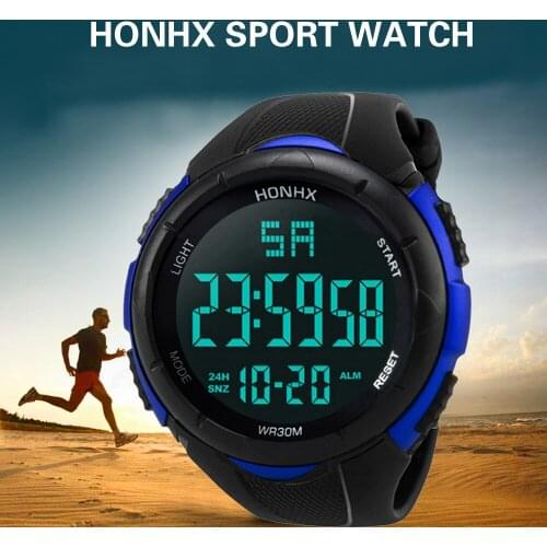 Waterproof Watches Mens Boy Luxury Led Digital Stopwatch Rubber Military Sport Automatic Wrist Watchreloj inteligente hombre