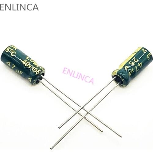 120pcs/lot s71 25V 47UF Low ESR/Impedance high frequency aluminum electrolytic capacitor size 5*11 47UF25V 20