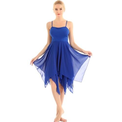 Ballet Tutu Skirt Professional Adults Middle Long Chiffon Ballet Skirts Women Chiffon Lace Up Sleevelees Ballerina Dancewear