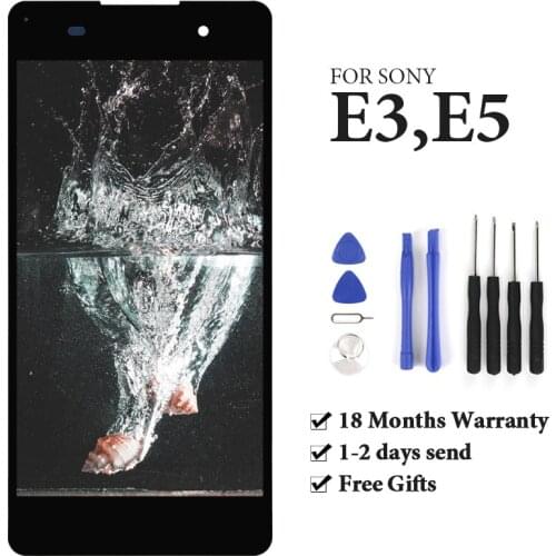 For Sony Xperia E5 LCD Display With Touch Screen With Frame Assembly Replacement For Sony Xperia LCD D2203 D2243 F3311 F3313