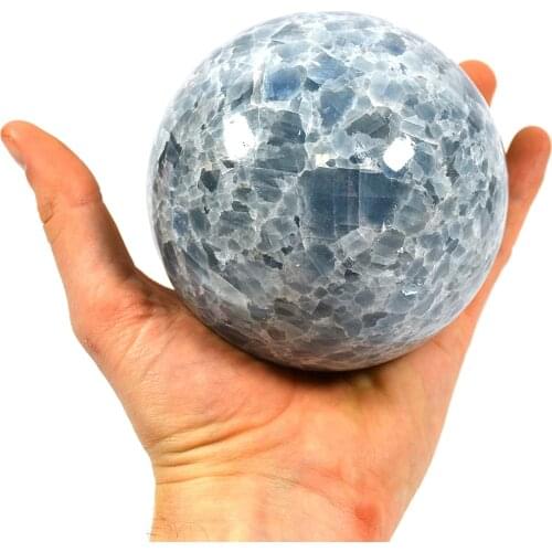 1pc 60mm - 70mm Natural Aquamarine Crystal Sphere Balls Beautiful Kyanite Crystal Ball for Decorative