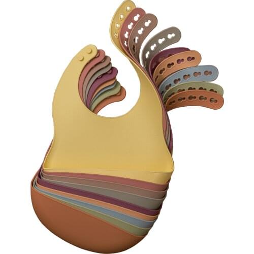 1pc Silicone Bibs For Kids Newborn Baby Feeding Dishes Waterproff Baby Bibs For Toddler Breakfast Feedings