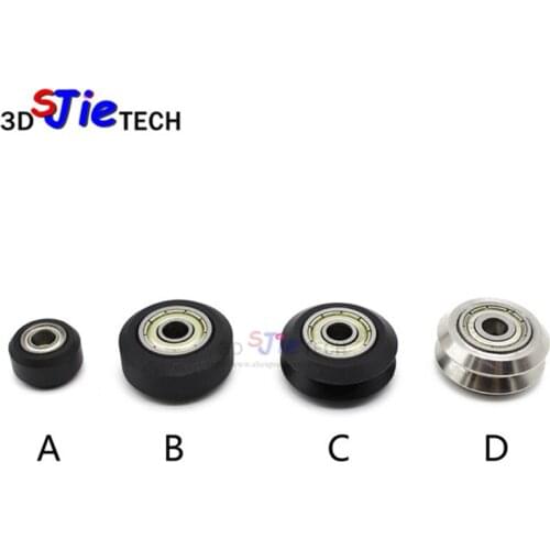 10pcs CNC Openbuilds Plastic wheel POM Perlinwith 625ZZ MR105ZZ Idler Pulley Stainless steel Wheel V type for V-Slot/3D printer