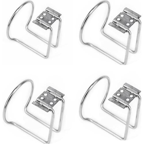 4 Pcs Universal Stainless Steel Ring Cup Drink Holder For Boat Marine Yacht RV