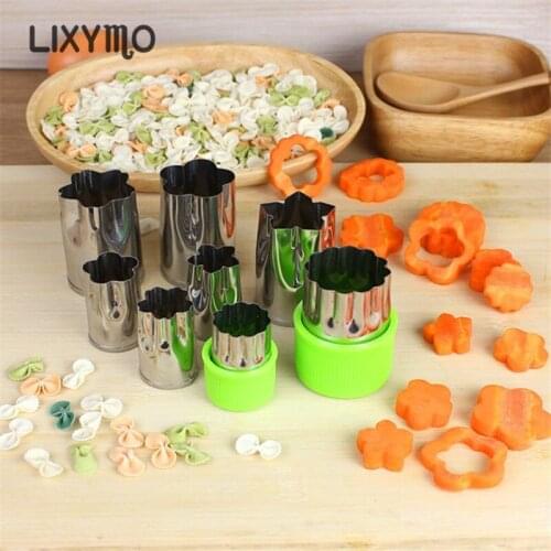 8PCS/Set Farfalle DIY Moulds Fruit Vegetable Cookies Dessert Snack Sandwich Cutters Molds Pastry Tools Cake Decorating LIXYMO