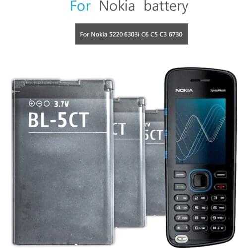 BL5CT 5CT BL-5CT Manufacturer gb/t 18287-2013 Battery for Nokia 6303i 6303C 6750 C5 C5-00 C5-02 C5-00i Bateria Batteries