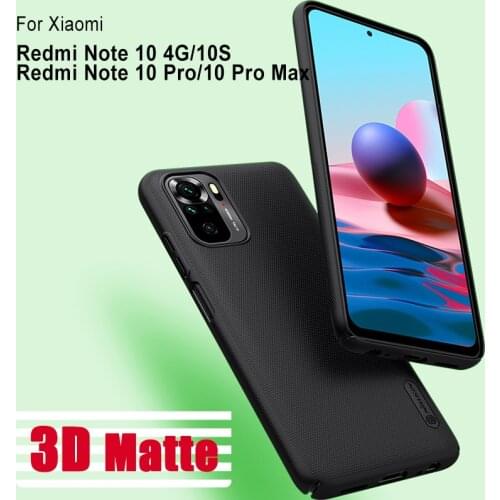 For Xiaomi Redmi Note 10 Pro Case NILLKIN Frosted Shield Hard Matte Non-slip PC Back Cover Case For Redmi Note 10S Note 10 4G