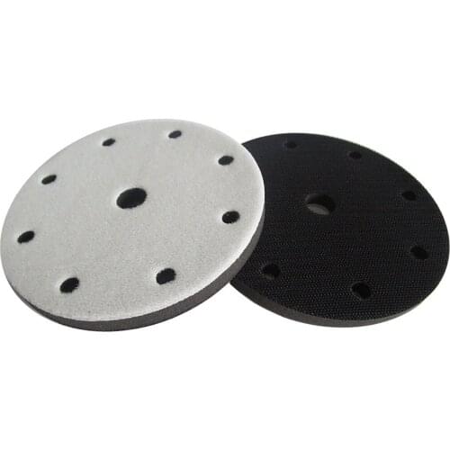 Interface Pad 5 Inch 125mm 9-Hole Sponge Cushion Pad Hook & Loop Buffer Sponge for Sander Backing Pad Abrasive Tools Accessories