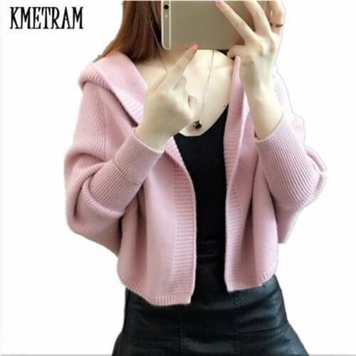 KMETRAM 2020 Spring Autumn Cardigan Women Korean Knitted Cardigan Feminino Ladies Long Sleeve Slim Cardigan Sweater Women HH583