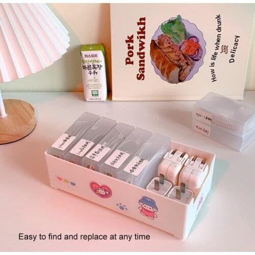 Data Cable Storage Box Sundries Storage Box Network Line Storage Bin Charger Wire Management Desktop Sub-grid Line Box