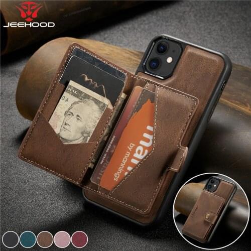 Retro Leather Case for iPhone 12 Mini 11 Pro XS Max XR X Wallet Card Back Cover for iPhone SE 2020 8 7 Plus Coque Etui Hoesje