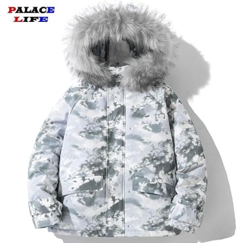 2021 Hip Hop Hooded Jacket Parka Men Camouflage Print Winter Windbreaker Streetwear Harajuku Padded Coat Warm Outwear 5XL