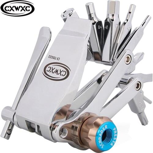 16 In 1 Bike Multifunction Tools Chain Breaker Tire Lever Allen Hex Key Cycling Bicycle Tool mtb Maintenance Repair Tool Kit Set