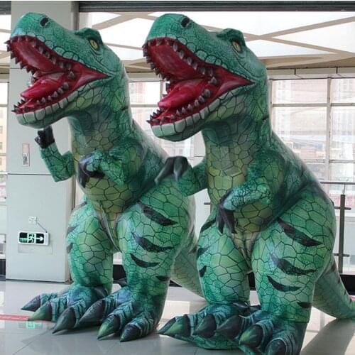 Adults Inflatable Dinosaur Tyrannosaurus Mascot Costume Funny Halloween Fancy Dress Blowup Outfits Cartoon Character Costume New