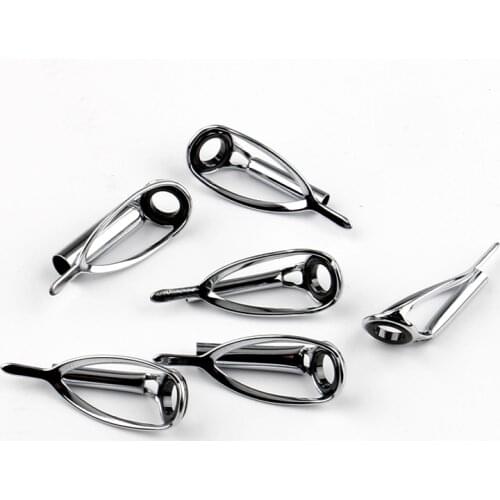 Exceepand Sliver Free of Tangle Top Tip Guide for Spinning Casting Fishing Rod Building Repair Raibow Eye Line Ring