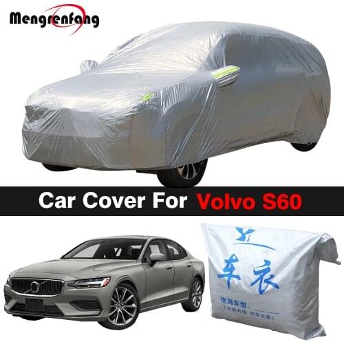 Outdoor Car Cover For Volvo S60 Auto Sun Shade Anti-UV Rain Snow Resistant Cover Dustproof