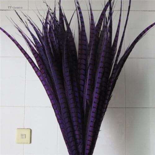 10pcs purple natural Lady Amherst Pheasant Feathers 65-75cm/26-30inch Wedding Accessories Stage performance diy Carnival diy
