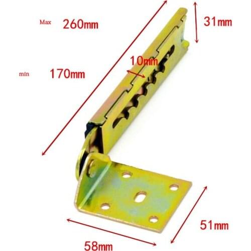 Lift supporting Adjustable hinge Strut bar 5 gear step have corner bracket massage bed height adjuster drawing desk table