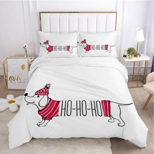 Christmas santa claus Duvet cover set 200x200 Bedding set Twin Queen King Double Bed linens Quilt cover Bedclothes Spring